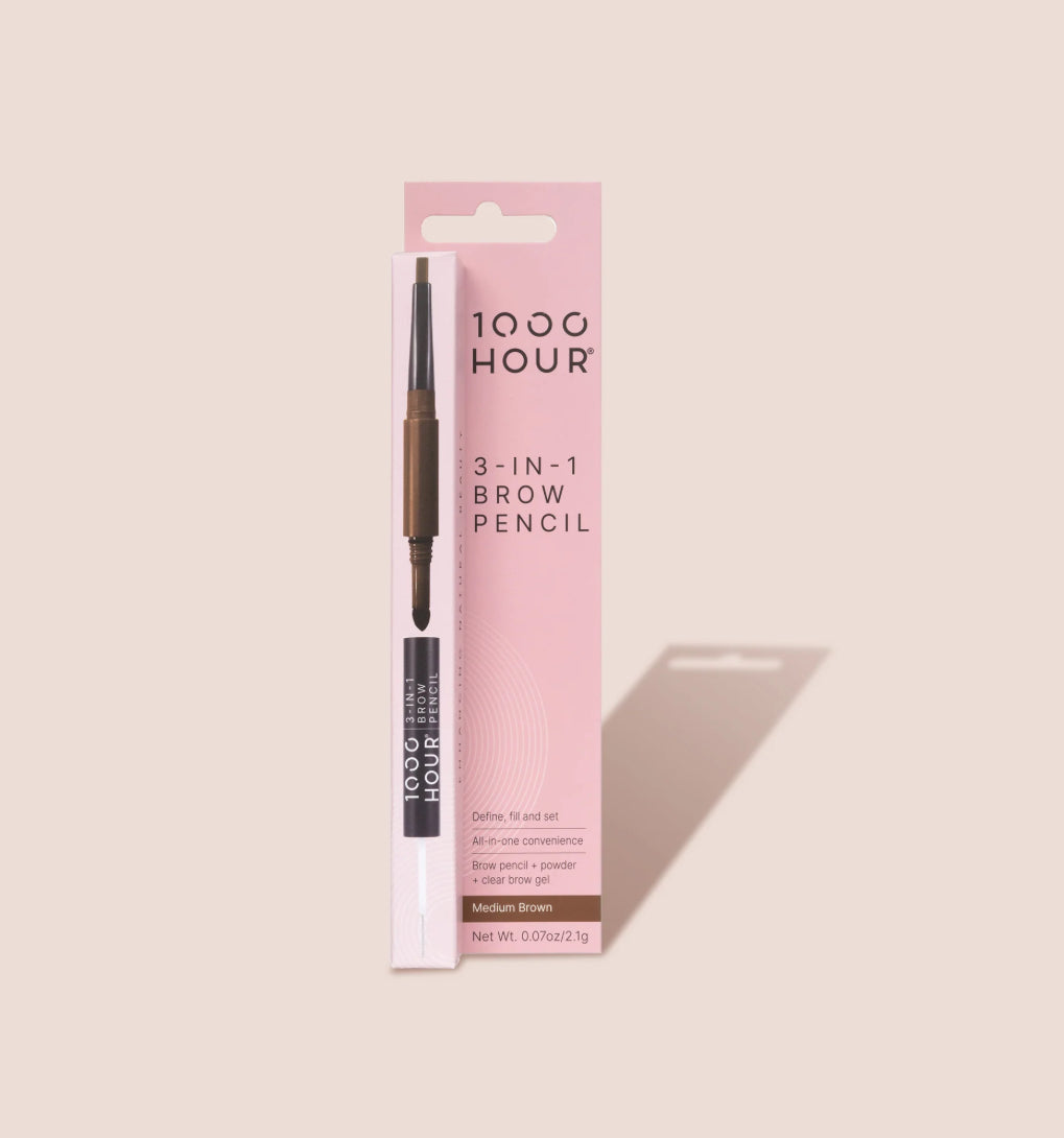 1000 Hour 3-In-1 Brow Pencil MEDIUM BROWN