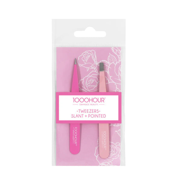 1000 Hour Tweezers 2pk (Slant + Pointed)