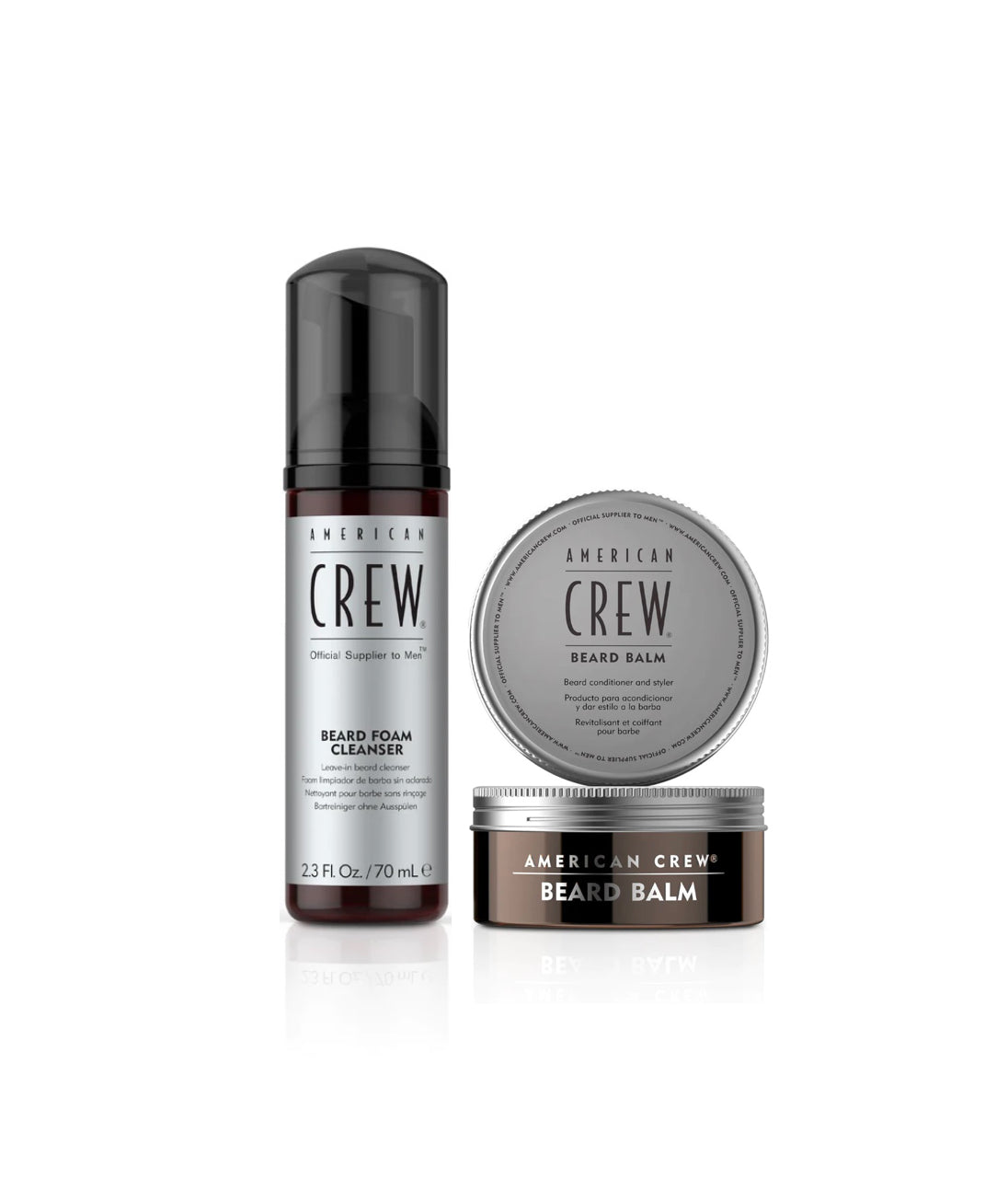 AMERICAN CREW Beard Foam Cleanser 70ml and Beard Balm 60g Bundle