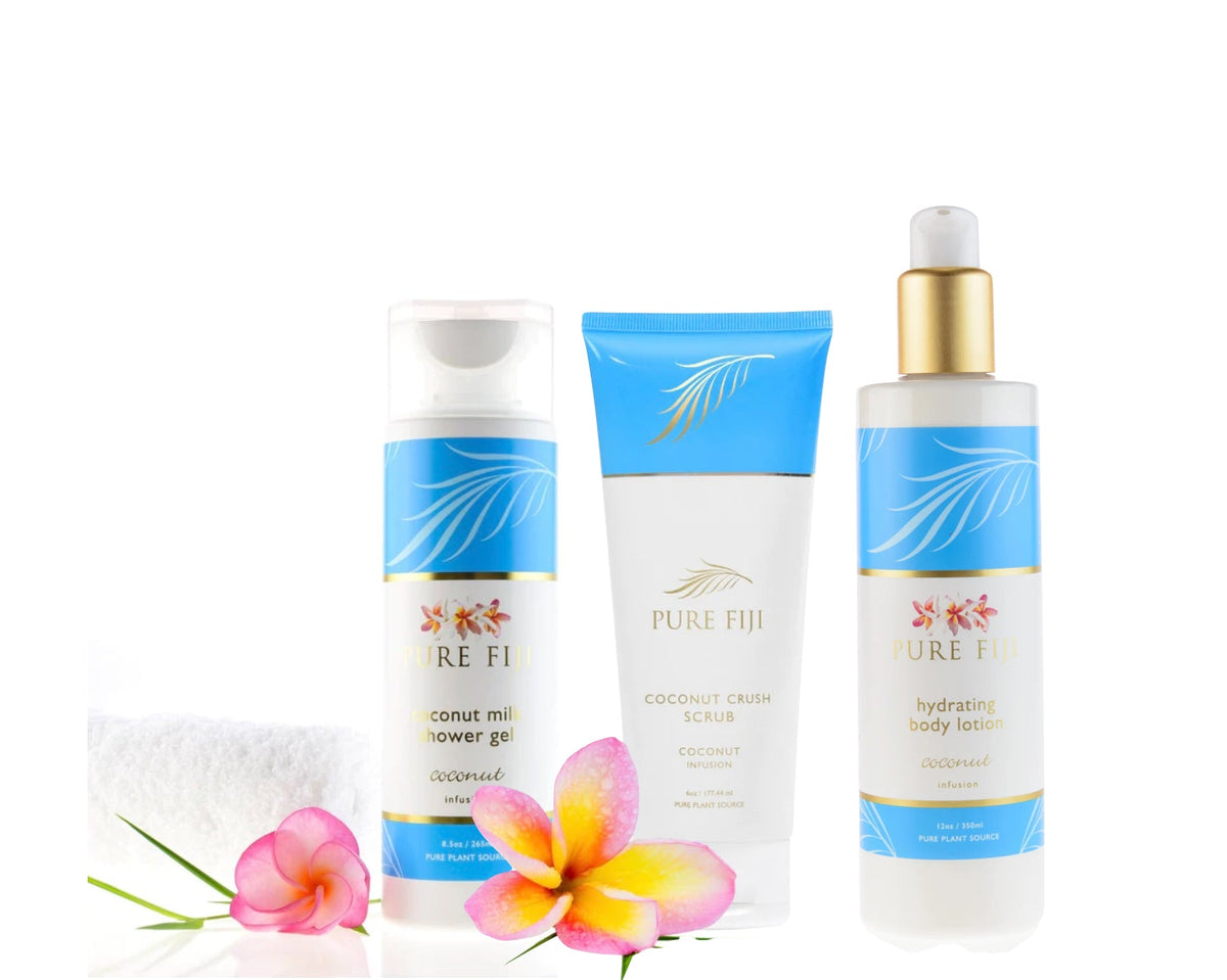 PURE FIJI TRIO - SHOWER GEL / CRUSH SCRUB / BODY LOTION